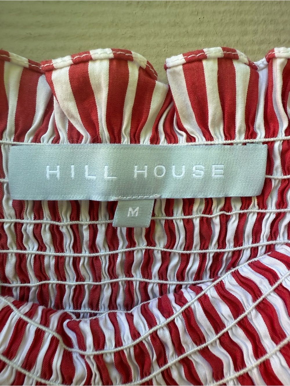 Hill House Ellie Dress Red and White Striped Sz M - Picture 3 of 9